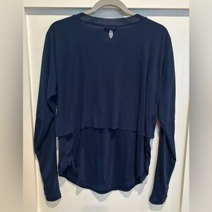 Free People Movement Twice As Nice Henley Size Small Navy